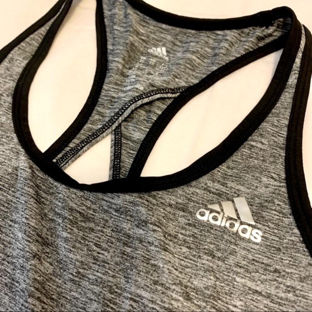 ADIDAS : Racerback Grey Workout Tank Top - Picture 8 of 13